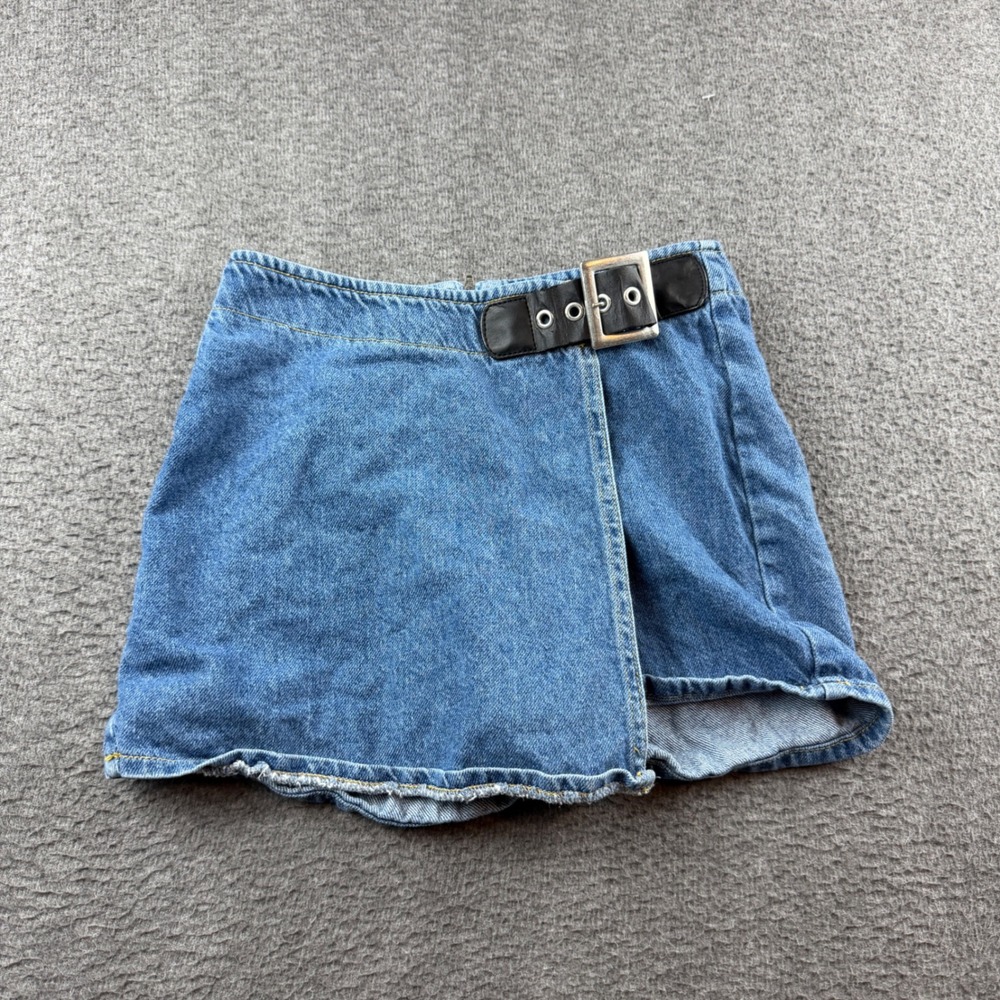 BDG Denim Skort Women's W25 Blue Wrap Front Mini Skirt Shorts Urban Outfitters